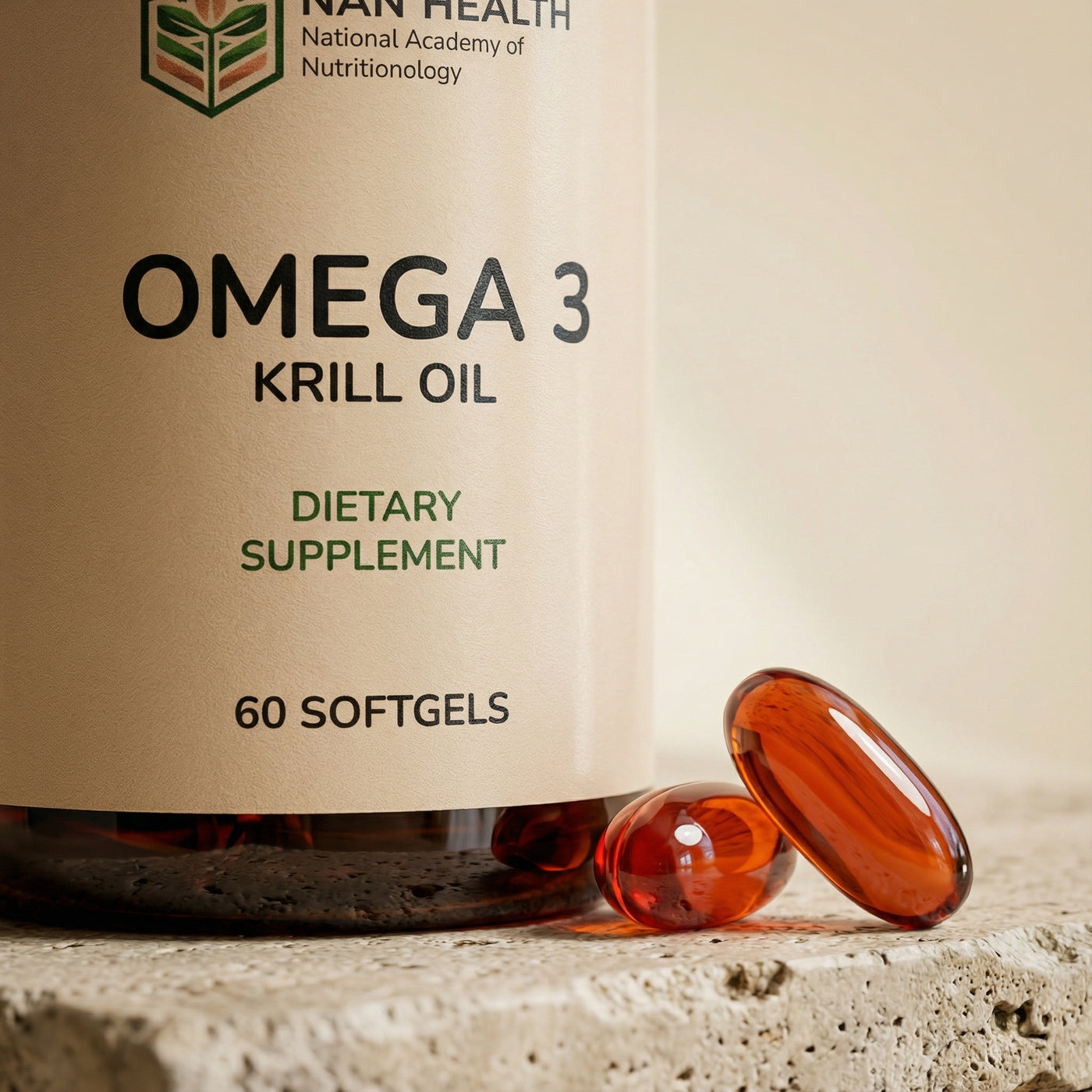 Omega 3 Krill Oil Dietary Supplement Softgels